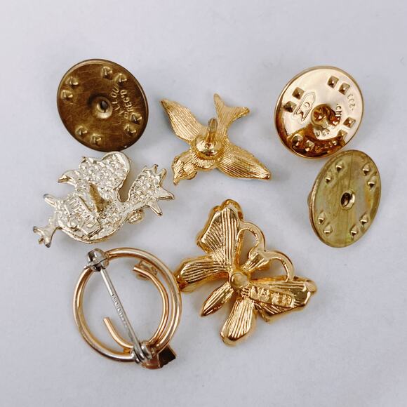 VTG Signed Napier Butterfly Brooch Lot Enamel Bird Tie Tack Cute Tiny Animal Pin - Picture 7 of 11
